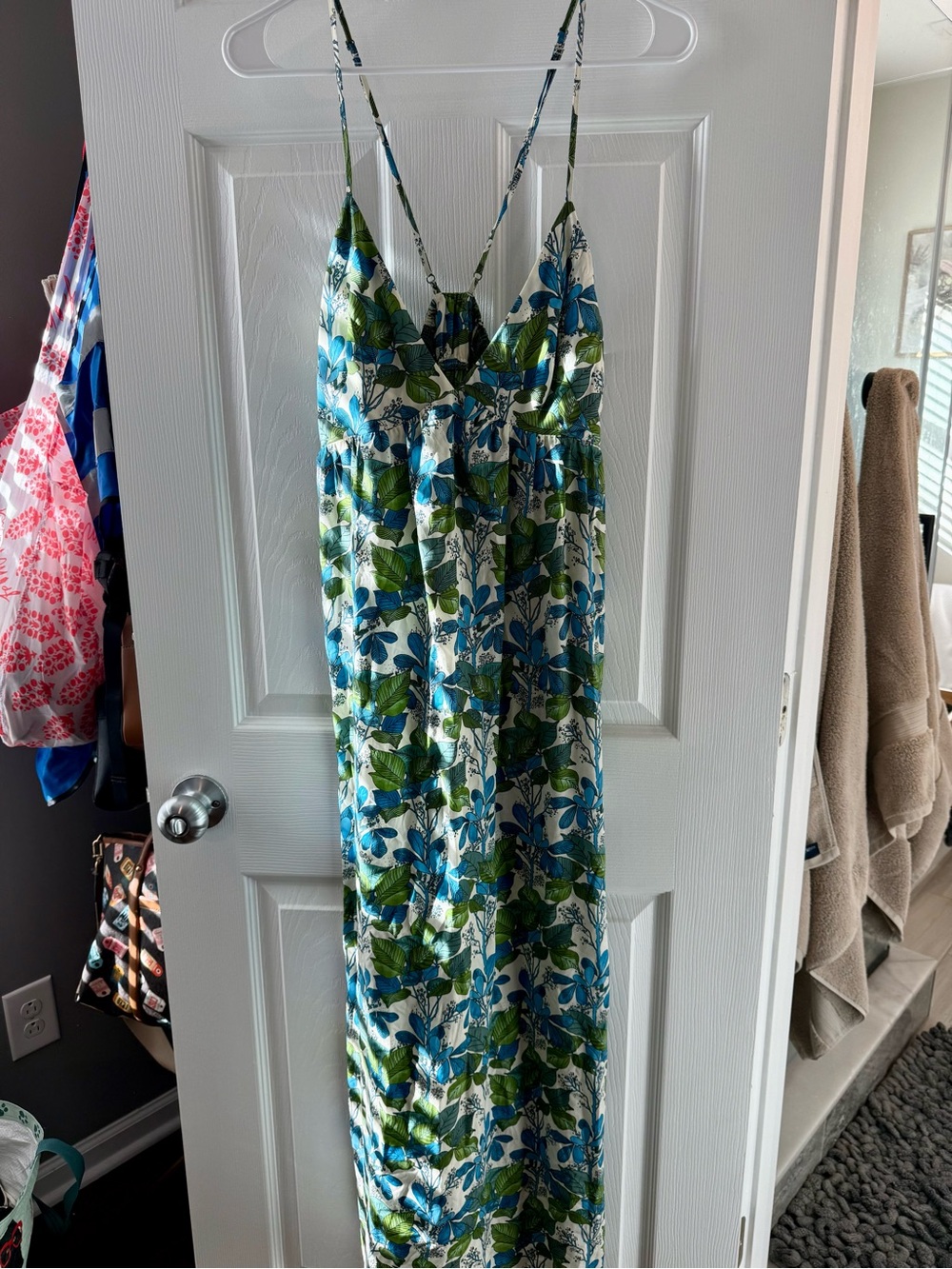 Patagonia Blue & Green Floral Dress Size Small